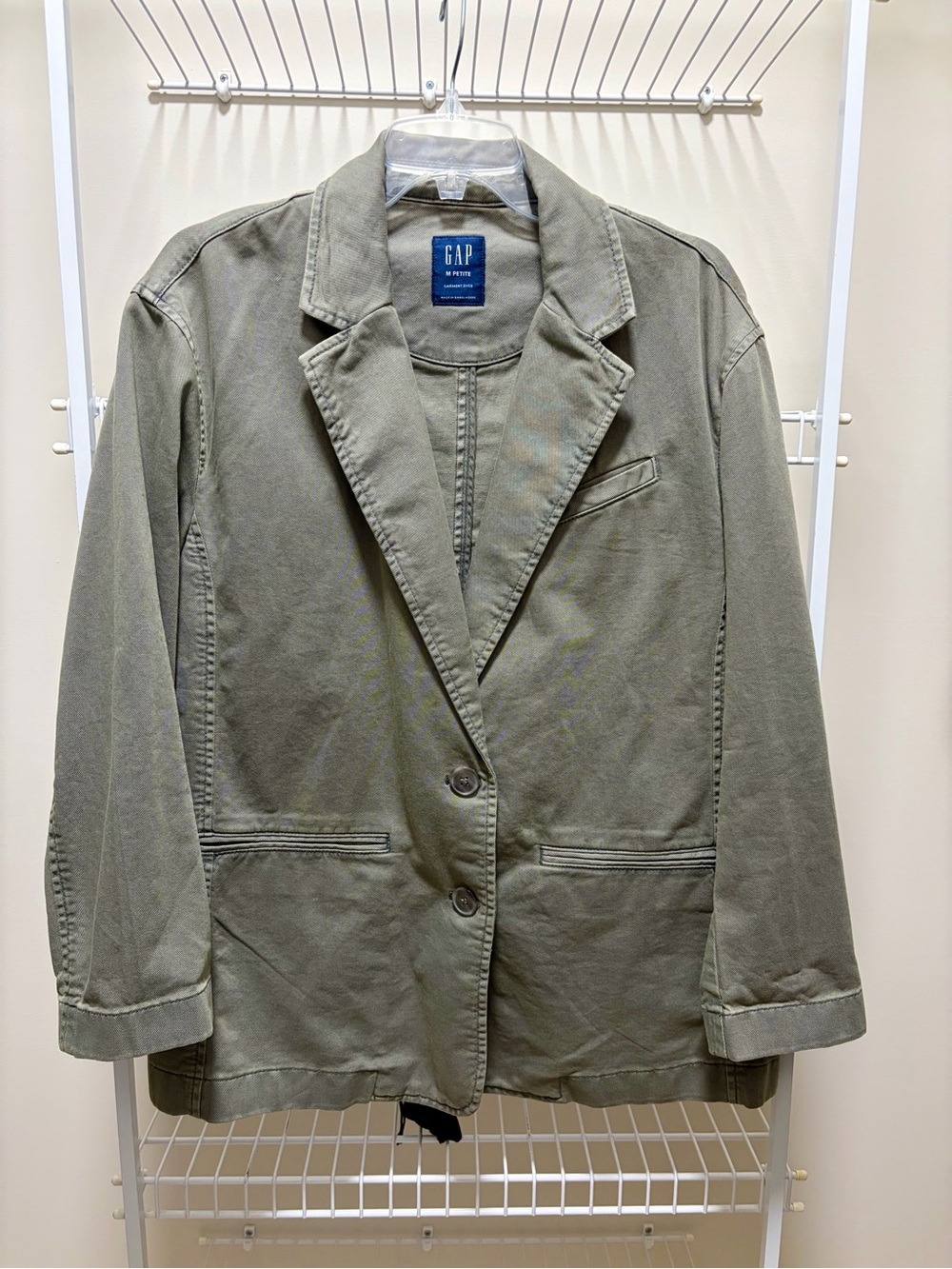 GAP Olive Green Casual Blazer Jacket